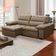Sofa Retratil Reclinavel 2 Lugares 2,60m Crystal Veludo Capuccino Lansofbr