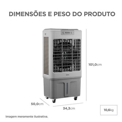 Climatizador Accm 34,5l 110w Midea Branco Com Cinza 220 V
