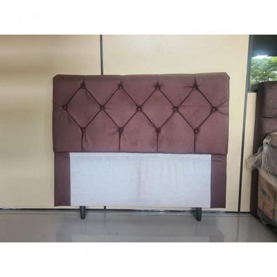Cabeceira Pâmela Cama Box Estofada Capitone Élpis Móveis Suede Preto 195cm