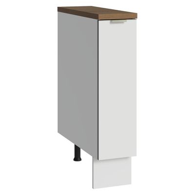 Balcão Porta-temperos 20cm 1 P C/ Tampo B Vel/r Lux Madesa Branco/branco Veludo/rustic