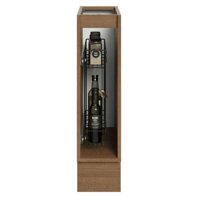 Balcão Porta-temperos 20cm 1 P S/ Tampo Rb Veludo Lux Madesa Rustic/branco Veludo