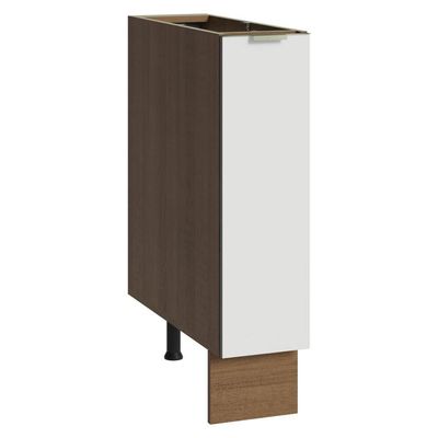 Balcão Porta-temperos 20cm 1 P S/ Tampo Rb Veludo Lux Madesa Rustic/branco Veludo