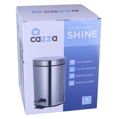 Lixeira de Inox com Pedal Le Shine Prata 5L