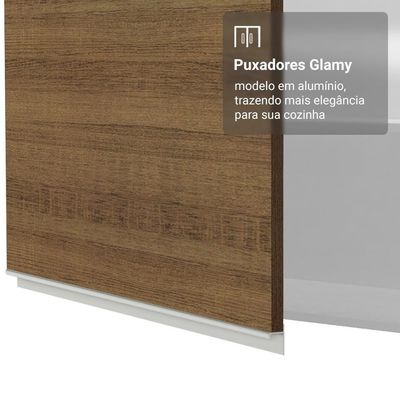 Porta-geladeira 103 Cm 1 Porta Basculante Branco/rustic Glamy Madesa Branco/rustic