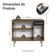 Buffet Aparador 105cm 3 Portas E 1 Gaveta Madesa Rustic/preto