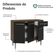 Buffet Aparador 105cm 3 Portas E 1 Gaveta Madesa Rustic/preto