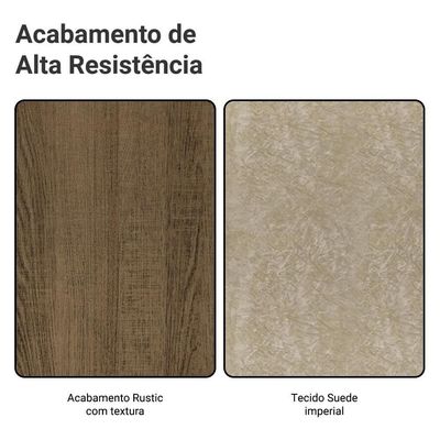 Conjunto Sala De Jantar Mesa Tampo De Vidro 6 Cadeiras Odara Madesa Rustic/imperial