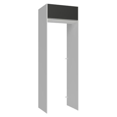 Porta-geladeira 73 Cm 1 Porta Basculante Branco/preto Glamy Madesa Branco/preto