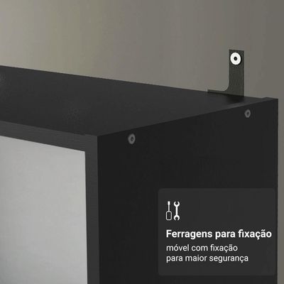 Estante Sapateira 3 Prateleiras Sem Portas Preto Madesa