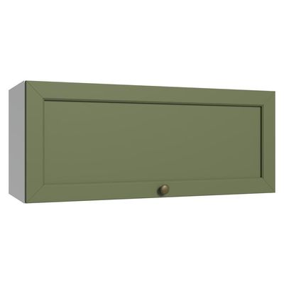 Armário Aéreo 80 Cm 1 Porta Basculante Vik Madesa Branco/verde