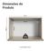 Armário Aéreo 60 Cm Nicho Para Microondas/forno Elétrico Nice Madesa Crema
