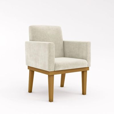 Kit Sofá Com Base Reforçada + 2 Poltronas Sala De Estar Cor:bege