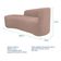 Kit Sofá Curvo França 160cm L,e E 2 Poltronas Luiza Max , Elegância E Design Moderno Linho Rosê