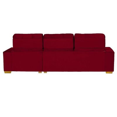 Sofá Modular 6 Lugares Retrátil E Reclinável 3.05M Vermelho
