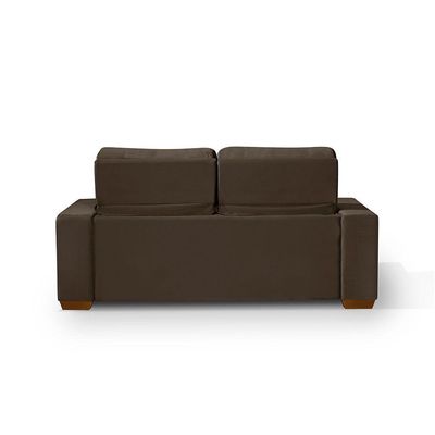 Sofá 3 Lugares 195cm Com Molas, Retrátil E Reclinável Marrom