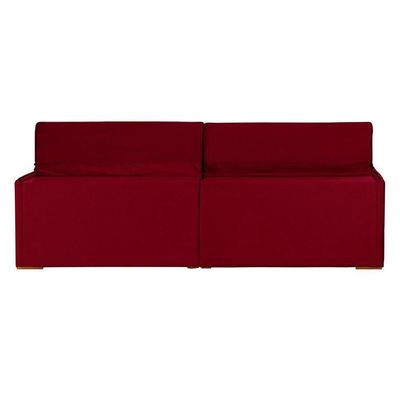 Sofá 5 Lugares Com Molas Retrátil E Reclinável Vermelho
