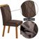 Mesa De Jantar Yasmin 180 Tampo Com Vidro 6 Cadeiras Melissa Veludo Marrom/nat/off/serig. Off