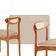 Conjunto 2 Cadeira De Jantar Noronha Premium Moderna Mobília Linho Off / Imbuia Nat.