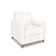 Poltrona Camila Bouclê Pés De Madeira - Pallazio Cor Off White