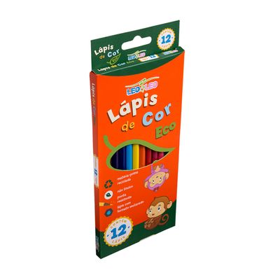Lápis de Cor Leonora Sextavado Ecológico 12 Cores