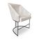 Kit 4 Poltronas Luxo Alana Suede Base Ferro Preto - Pallazio Cor Bege
