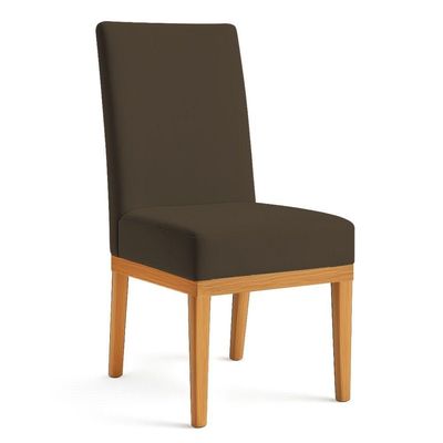 Kit 4 Cadeiras De Jantar Brisa Veludo Marrom Base De Madeira - Pallazio