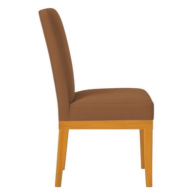 Kit 4 Cadeiras De Jantar Brisa Veludo Base De Madeira - Pallazio Cor Terracota