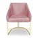 Kit 2 Poltronas Decorativas Alana Veludo Base De Ferro Dourado - Pallazio Cor Rosê