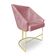 Kit 2 Poltronas Decorativas Alana Veludo Base De Ferro Dourado - Pallazio Cor Rosê