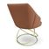 Kit 4 Poltronas Luxo Alana Bouclê Terracota Base Luxo Dourado - Pallazio