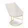 Kit 2 Poltronas Luxo Alana Bouclê Base Ferro Dourado - Pallazio Cor Bege