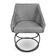 Poltrona Luxo Alana Suede Base Luxo Preto - Pallazio Cor Grafite