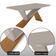 Mesa De Jantar Yasmin 180cm Tampo Mdf Moderna Mobília Naturalle /off White /serig. Off