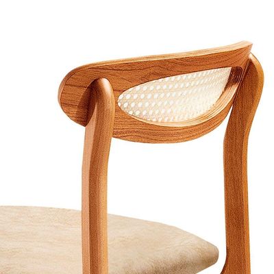 Conjunto 2 Cadeira De Jantar Noronha Premium Moderna Mobília Milano / Imbuia Nat.