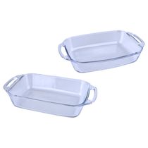 Conjunto de Assadeiras Nadir Marinex Seletta em Vidro com 2 Peças