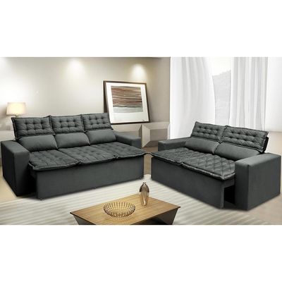 Conjunto Sofá 3 E 2 Lugares Retrátil Reclinável 2,00x1,50m
