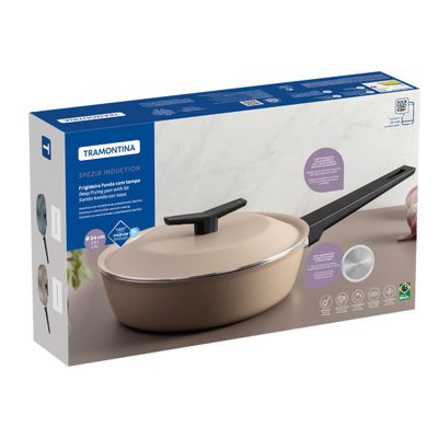 Frigideira Funda Tramontina Spezia Indução Antiaderente Areia 24 cm