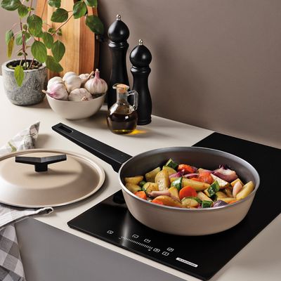 Frigideira Funda Tramontina Spezia Indução Antiaderente Areia 24 cm