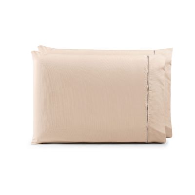 Par de Fronhas 70cm x 50cm 2 Peças Paris  Percal 150 Fios 100% Algodão - Cáqui