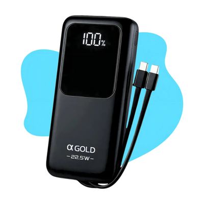Carregador Portátil Premium Preto 22.5W Tecnologia Moderna
