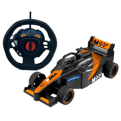 Carrinho de Controle Remoto Fórmula GSA Racing Team Laranja
