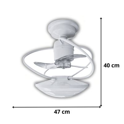 Ventilador de Teto Treviso Branco Bali Chave Parede Bivolt