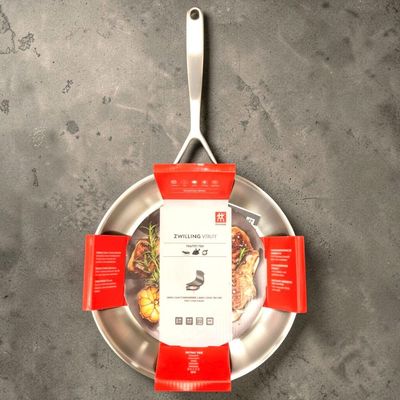 Frigideira em Aço Inox Zwilling Vitality 24cm: Fundo Triplo Sigma Classic+ e Design Profissional
