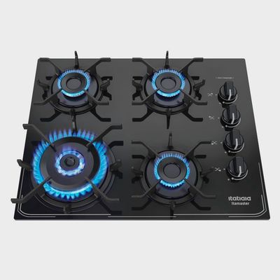 Fogão Cooktop Itatiaia Itamaster 4 Bocas Tripla Chamas Preto / Bivolt