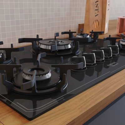 Fogão Cooktop Itatiaia Itamaster 4 Bocas Tripla Chamas Preto / Bivolt