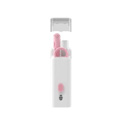 Escova Limpeza 7 Em 1 Teclado Fone Ouvido Celular Macia Cor:Rosa