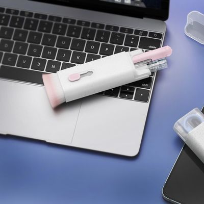Escova Limpeza 7 Em 1 Teclado Fone Ouvido Celular Macia Cor:Rosa