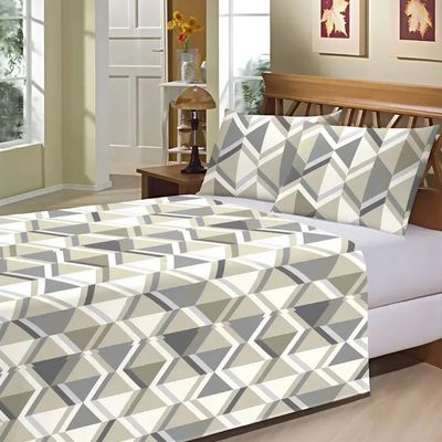 Jogo de Cama Queen Camesa Microfibra Estampado 3 Peças - Item Sortido
