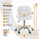 Kit 6 Cadeiras Office Eiffel Slim Ajustável Oficial Branco