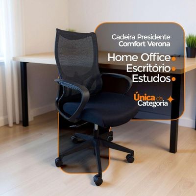 Cadeira Presidente Oficial Comfort Verona Sem Apoio